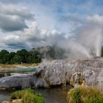 Prince of Wales geyser & Pōhutu geyser
